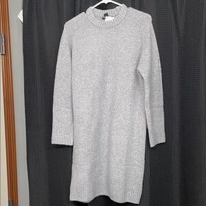 Dalia Light Gray Long Sleeve Dress